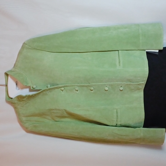Charter Club Jackets & Blazers - Charter Club Mint Julep Suede Leather  Jacket For Women. 14P